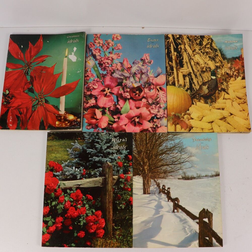 Ideals Magazine 1957 Lot of 5 Christmas Easter Autumn Rural Friendship